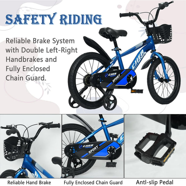 14" Kids Bikes for Girls and Boys, DEYGIA Kids' Bicycles with Training Wheels, Ages 3-5 Years