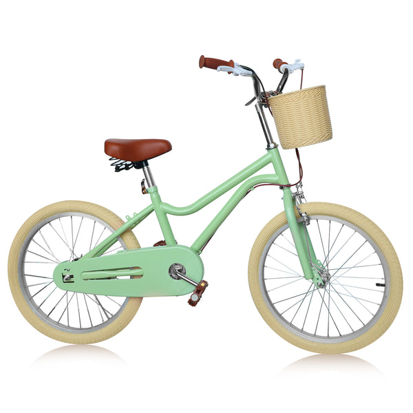 Kids Bike, 14 16 20 inch Girls Bike for 5-14 Girls with Training Wheels, Kickstand, Retro Design Kids' Bicycles with Basket, Girls Bicycle