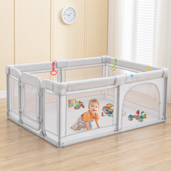 Baby Playpen for Babies and Toddlers, Baby Play Yards with Breathable Mesh
