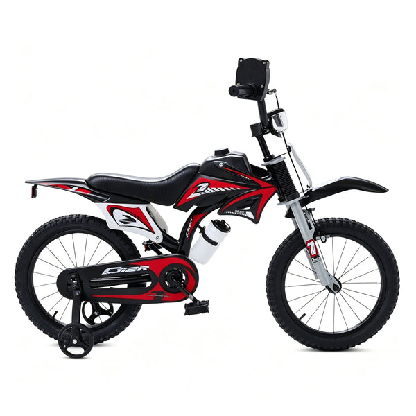 12 inch Kids Bike for Boys, Akaber Bicycles for Kids Ages 2-4 with Training Wheels, Sound Maker, Bottle Design, Dashboard, Easy Assembly