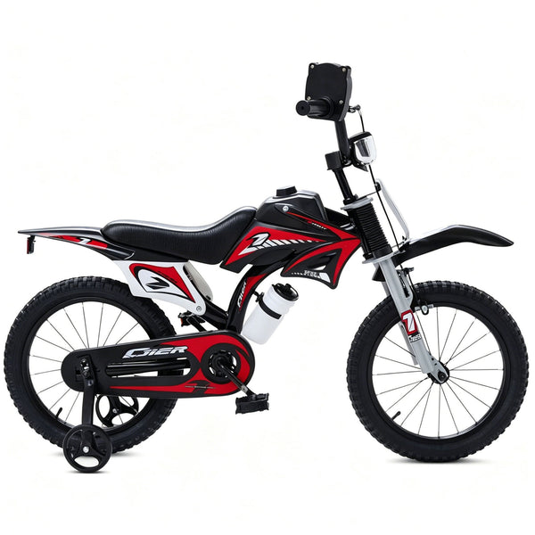 16 inch Kids Bike for Boys, Akaber Bicycles for Kids Ages 4-7 with Training Wheels, Sound Maker, Bottle Design, Dashboard, Easy Assembly