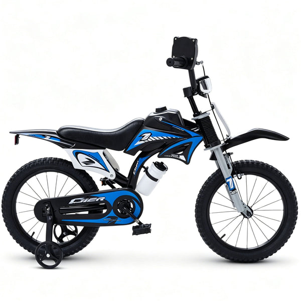 16 inch Kids Bike for Boys, Akaber Bicycles for Kids Ages 4-7 with Training Wheels, Sound Maker, Bottle Design, Dashboard, Easy Assembly