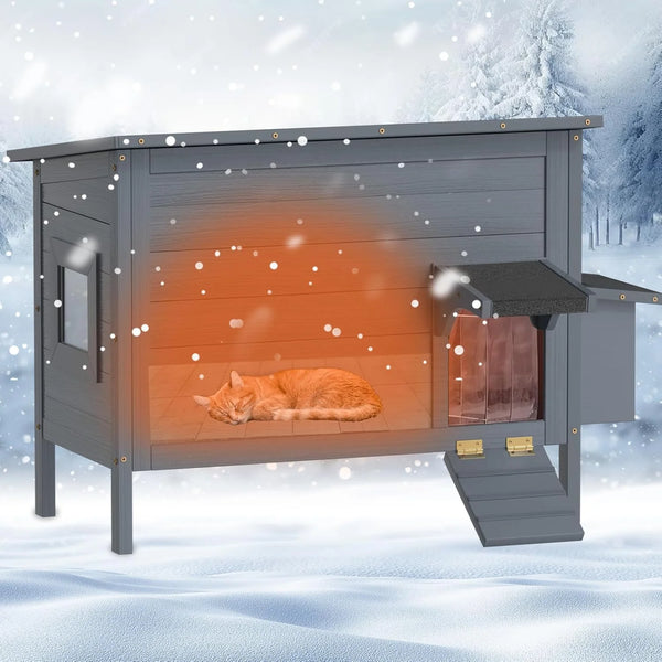 Linor Outdoor Cat House for Winter