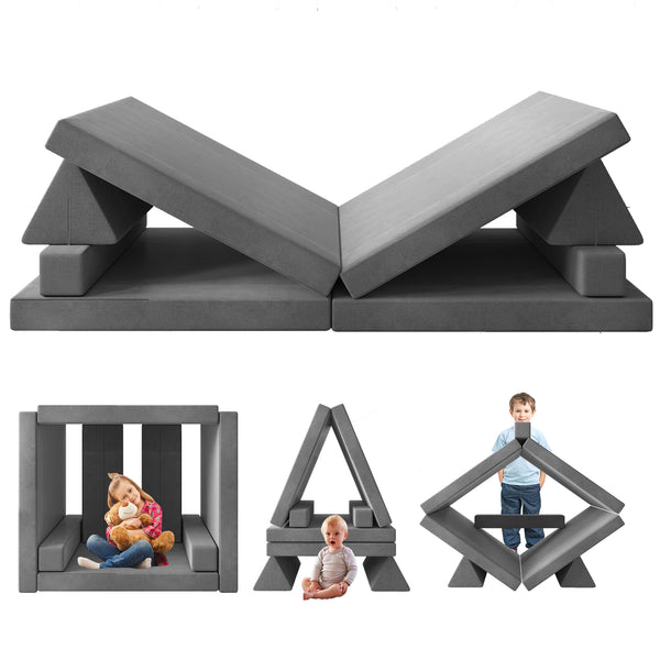 Triangular backrest Play Couch, Kids Couch (10 Pieces)