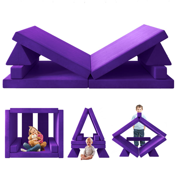 Triangular backrest Play Couch, Kids Couch (10 Pieces)