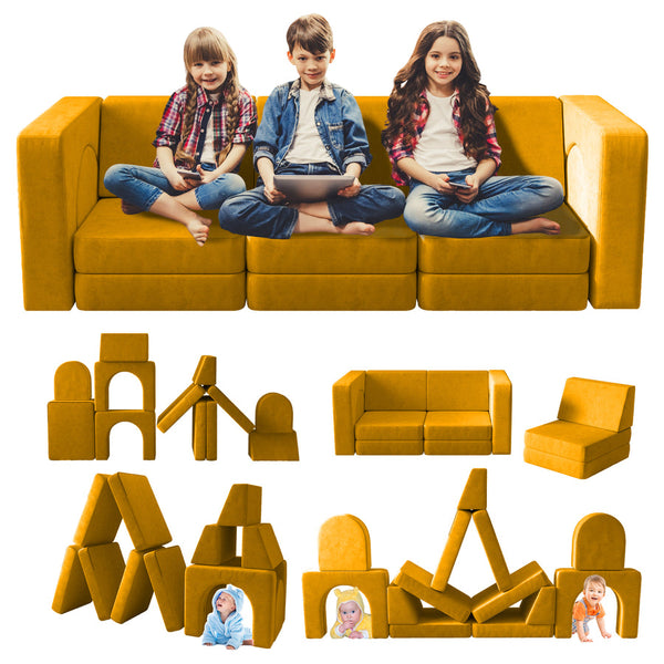 Linor Play Couch, Kids Couch (13 Pieces)