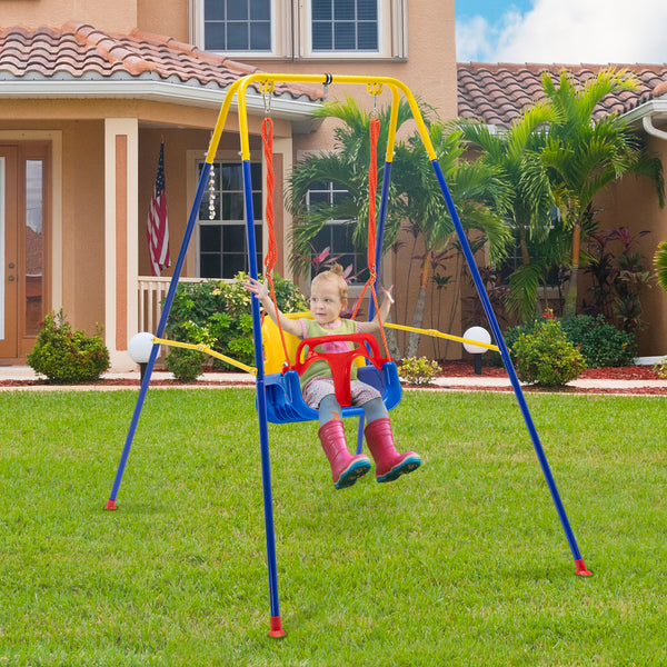 4-in-1 Swing Set and Baby Jumper Outdoor/Indoor, Toddler Swing, Baby Swings & Baby Bouncers
