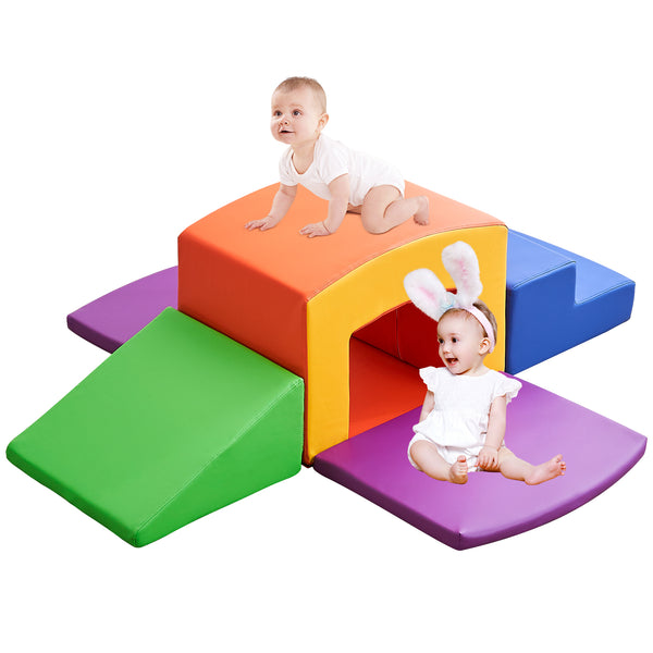 linor Foam Climbing Blocks for Toddlers, 5 Pcs Climbing Toys for Toddlers 1-3 Crawl