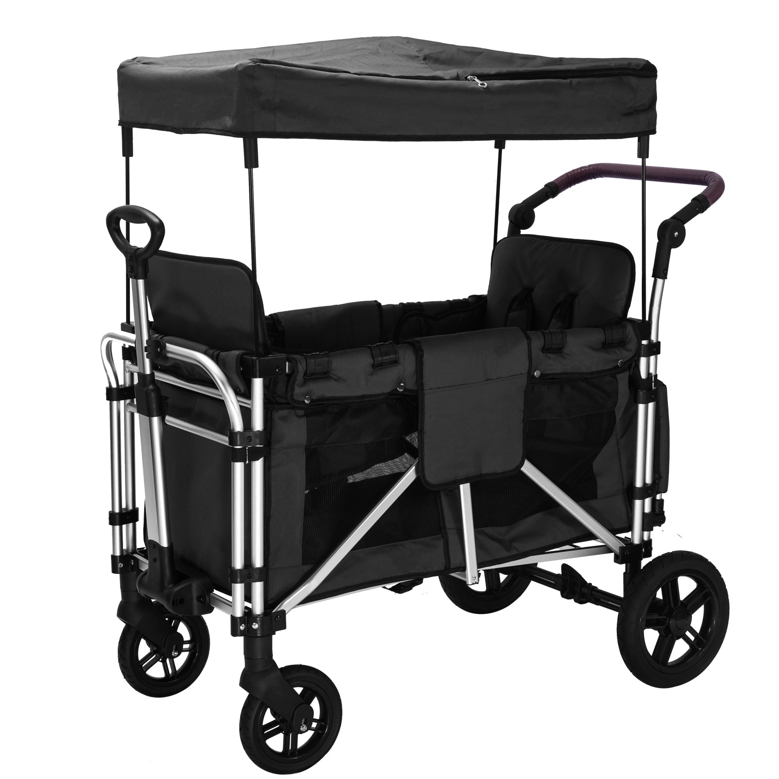 linor stroller wagon Stroller Wagon for 2 Kids, 2 seater wagon stroller with canopy(Black) – linor.com