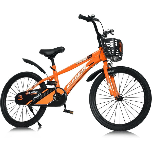 20" Kids Bike for Boys and Girls, Wanan Boys Bicycles with Kickstand for Kids Ages 7-13, Orange