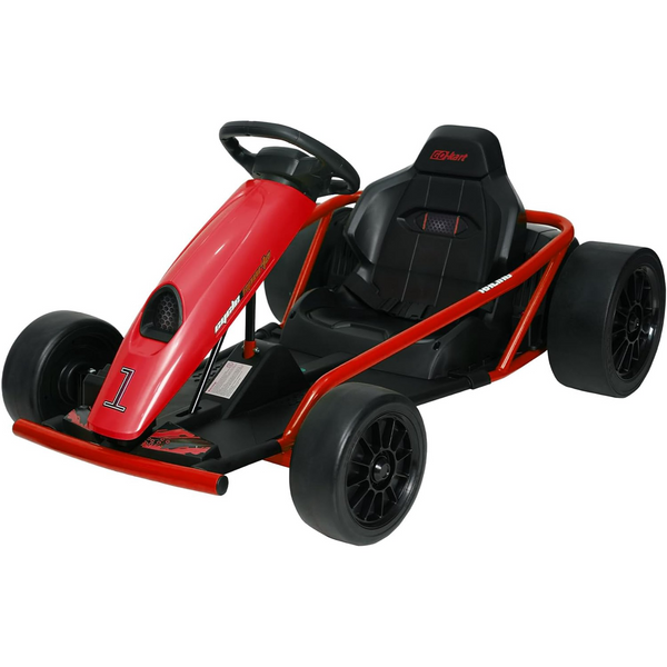 24V 9AH Electric Go Kart for Kids, 8 MPH Drift Kart for Kids Ages 6-12, 2x180W Motor, Drift Mode and 2 Speed