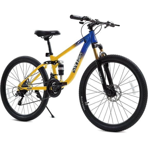 26 Inch Teen Mountain Bike, NEORIVER 21 Speed Teen Adult Bicycle with 2.125" All-Terrain Tires, Lockable Suspension & Disc Brake
