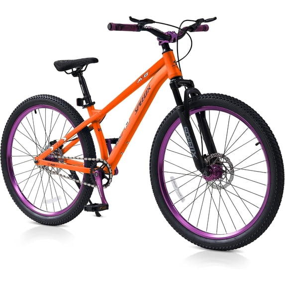 26 Inch Teen Mountain Bike, NEORIVER 120-Sound Adlut Mountain Bicycle with Aluminum Hub, Olive Chain, Front Suspension, Carbon Steel Frame and Dual Disc Brakes