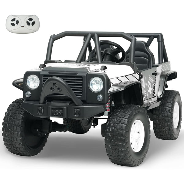 24V Ride On Toys, Akaber Kids Electric Car 5AH 2-Seater with Remote Control, Bluetooth, 4WD UTV Toy Vehicle for Boys and Girls 3-8 Years