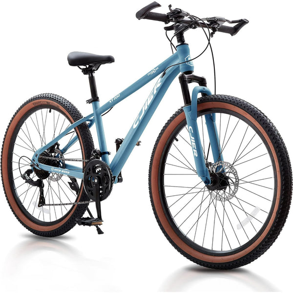26" Bikes for Women, Wanan Mountain Bike 21-Speed with Dual Disc Brakes, Suspension Fork, Internal Cable Routing, 2.125" Tires, Ergonomic Grips