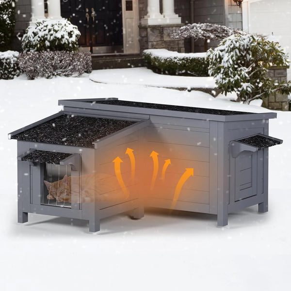 Linor Outdoor Cat House for Winter