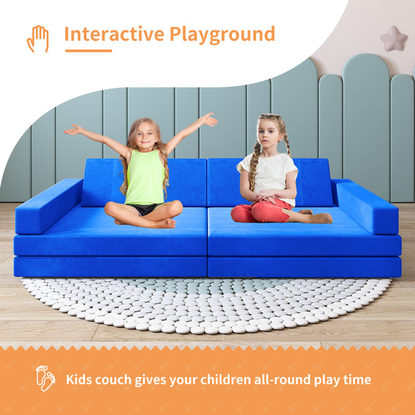 Triangular backrest Play Couch, Kids Couch (10 Pieces)