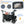 Wagon Stroller for 4 Kids, Linor Stroller Wagon 4 Seater Featuring 4 High Seat with Footwell, 5-Point Harnesses and Adjustable Canopy, Foldable Double Push Bar Baby Wagon for Camping