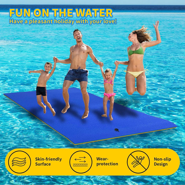 Linor 18 X 6Ft Lily Pad Floating Mat, 3-Layer Tear-Resistant Xpe Foam Floating Island for 7-9 Adults