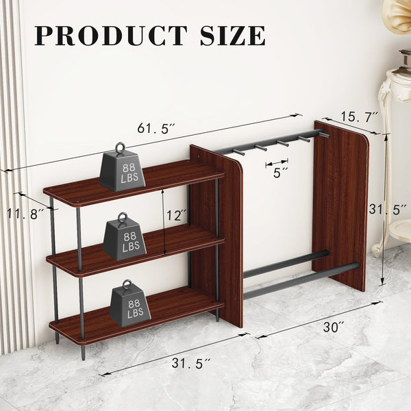 Multiple Guitar Stand, Record Player Stand 5 Guitar Rack Holder, 3-tier Storage Shelf