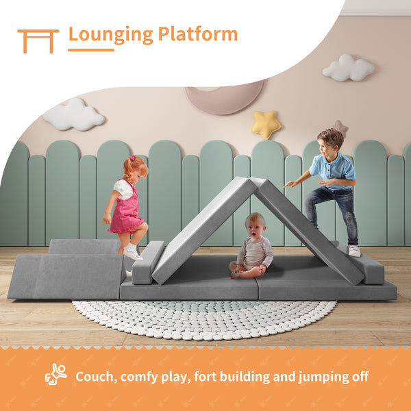 Triangular backrest Play Couch, Kids Couch (10 Pieces)