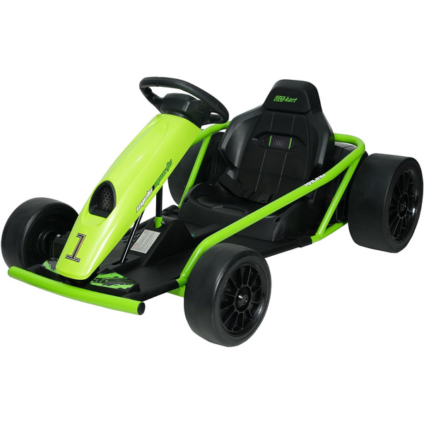 24V 9AH Electric Go Kart for Kids, 8 MPH Drift Kart for Kids Ages 6-12, 2x180W Motor, Drift Mode and 2 Speed