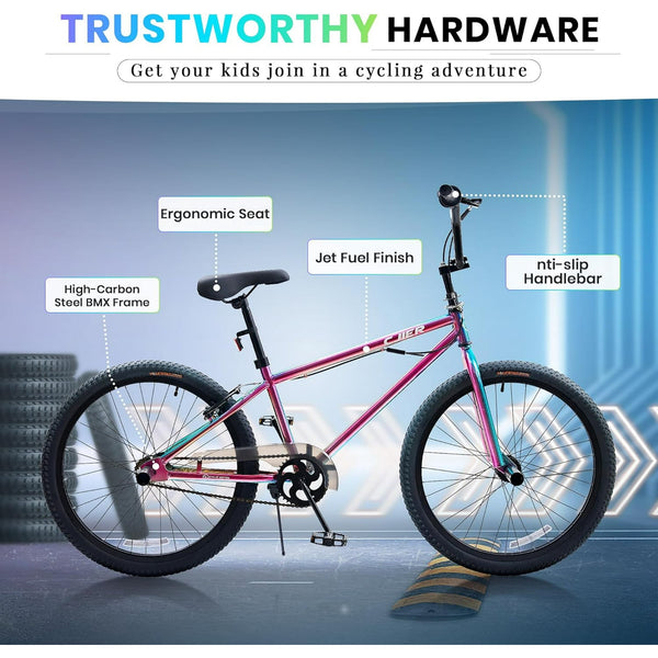 Akaber 20 Inch Kids Bike, BMX Bikes for Kids 6-14, Bike for Boys and Girls with 4 Pegs, High-Carbon Steel BMX Frame, 360° Handlebar Rotation
