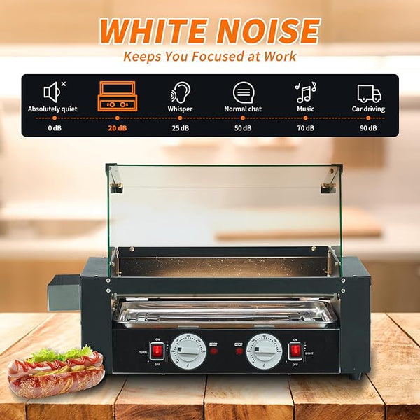 1400W Hot Dog Roller, 7 Rollers Large Capacity Hot Dog Machine