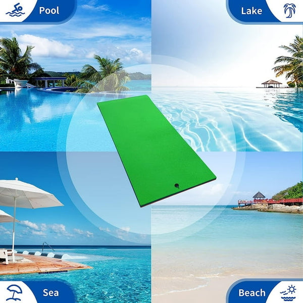 Floating Mat, Water Floating Mat Lily Pad, Extra Large Floating Island, 3-Layer Tear-Resistant Xpe Foam, Multiple Size, Float Water Mats for Boating for Lake, Ocean, Boat