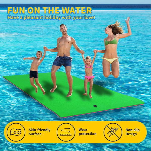 Linor 18 X 5Ft Lily Pad Floating Mat, 3-Layer Tear-Resistant Xpe Foam Floating Island for 6-8 Adults