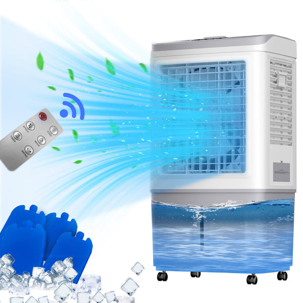 Evaporative Air Cooler, 3531CFM Swamp Cooler, 120° Oscillation Evaporative Cooler with Remote Control