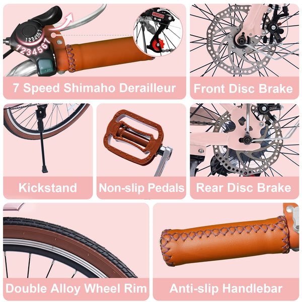 Linor 24 Inch Beach Cruiser Bike for Women