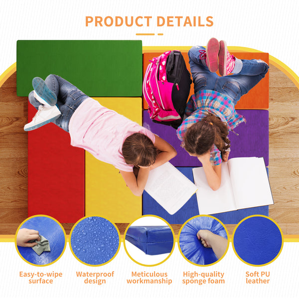 Nap Mats, 6Pcs Toddler Nap Rest Mats for Daycare Preschool, Kids Rest Mat 2 Inch