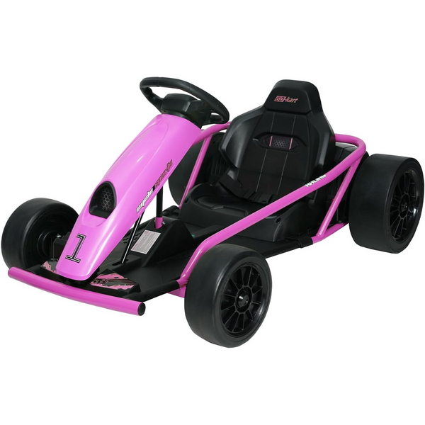 24V 9AH Electric Go Kart for Kids, 8 MPH Drift Kart for Kids Ages 6-12, 2x180W Motor, Drift Mode and 2 Speed