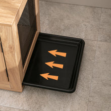 Wooden Dog Crate Furniture with Cushioned Tray and Double Doors - Stylish End Table for Small Dogs and Cats