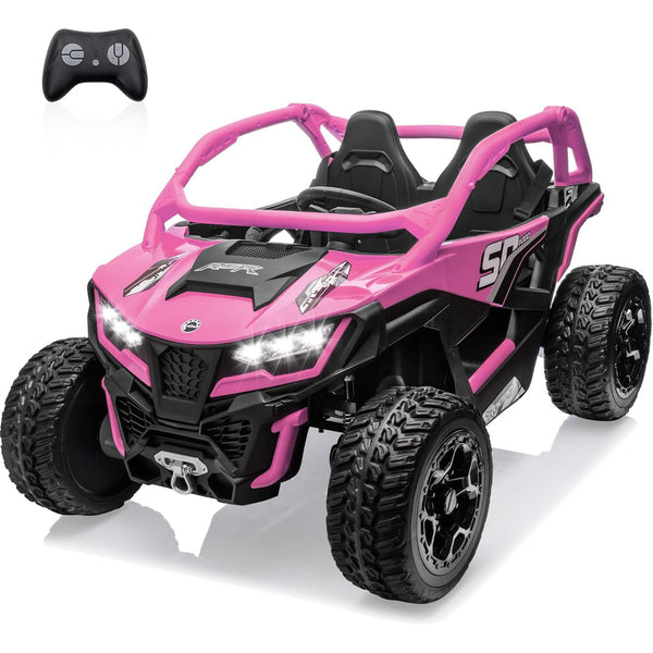 Akaber 24V 10AH 2 Seater Power of Wheels for Big Kids, 21" 4WD/AWD Largre Kids' Electric Vehicles with Remote Control for Girls and Boys, UTV Ride On Car for Kid, EVA Tires, 4 Spring Absorbers