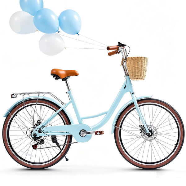 Akaber Adults Bike, 26 Inch Cruiser Bike for Women, Lightweight Step-Through Bicycle