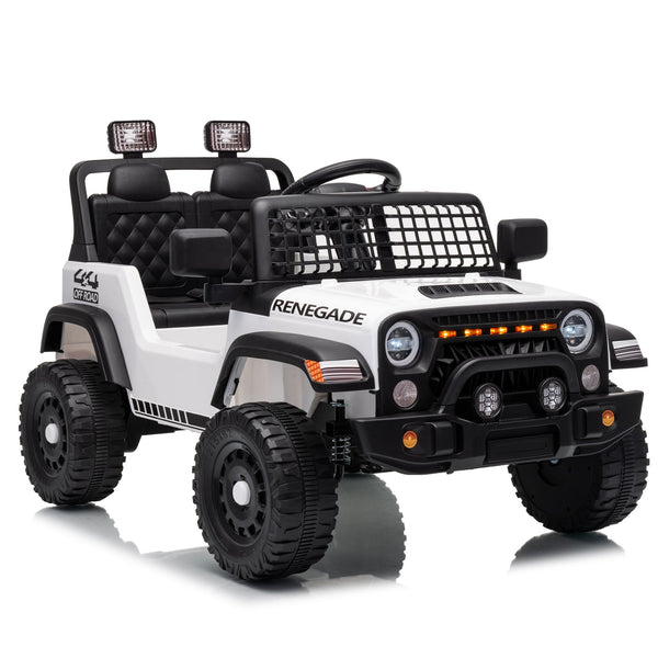 Akaber Electric Ride On Car for Kids Ages 3-8, 2 Seater 12V Power Ride on Toy with Bluetooth, Built-in Music, Remote Control, USB, LED Lights, Horn, Dual 35W Motors, 1.9-4.4 MPH, Up to 1 Hr Play