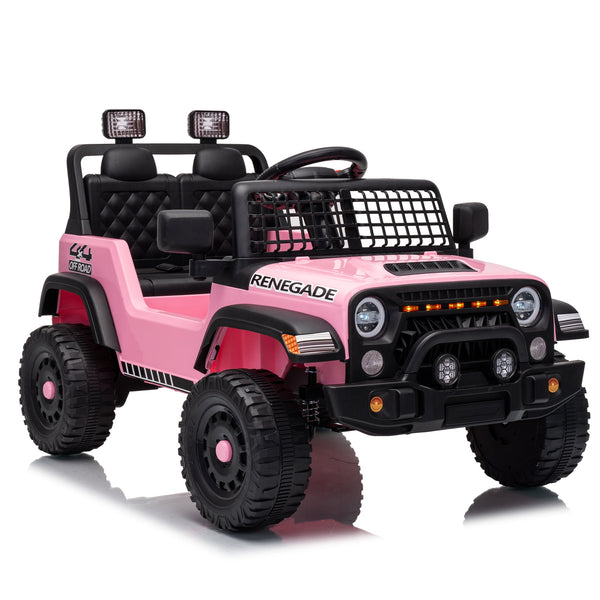 Akaber Electric Ride On Car for Kids Ages 3-8, 2 Seater 12V Power Ride on Toy with Bluetooth, Built-in Music, Remote Control, USB, LED Lights, Horn, Dual 35W Motors, 1.9-4.4 MPH, Up to 1 Hr Play