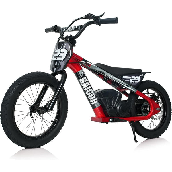 Akaber Electric Dirt Bike for 6-12 Years, 250W Brushless Motor 15.5MPH, 16" Inflatable Tires, 24V Detachable Battery, Electric Bike