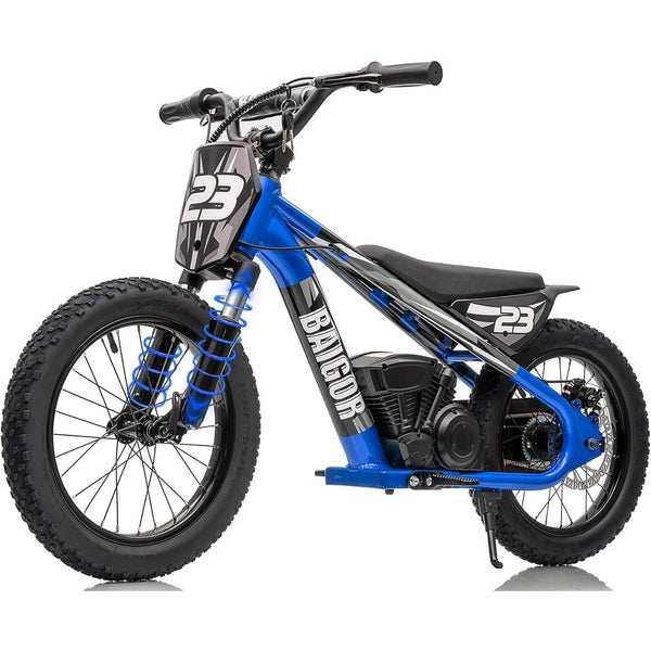 Akaber Electric Dirt Bike for 6-12 Years, 250W Brushless Motor 15.5MPH, 16" Inflatable Tires, 24V Detachable Battery, Electric Bike
