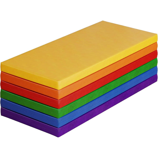 Akaber Nap Mats, 6Pcs Toddler Nap Rest Mats for Daycare Preschool, Kids Rest Mat 2 Inch Suitable for Girls Boys, Toddler Portable Bed Great for Travel and Home