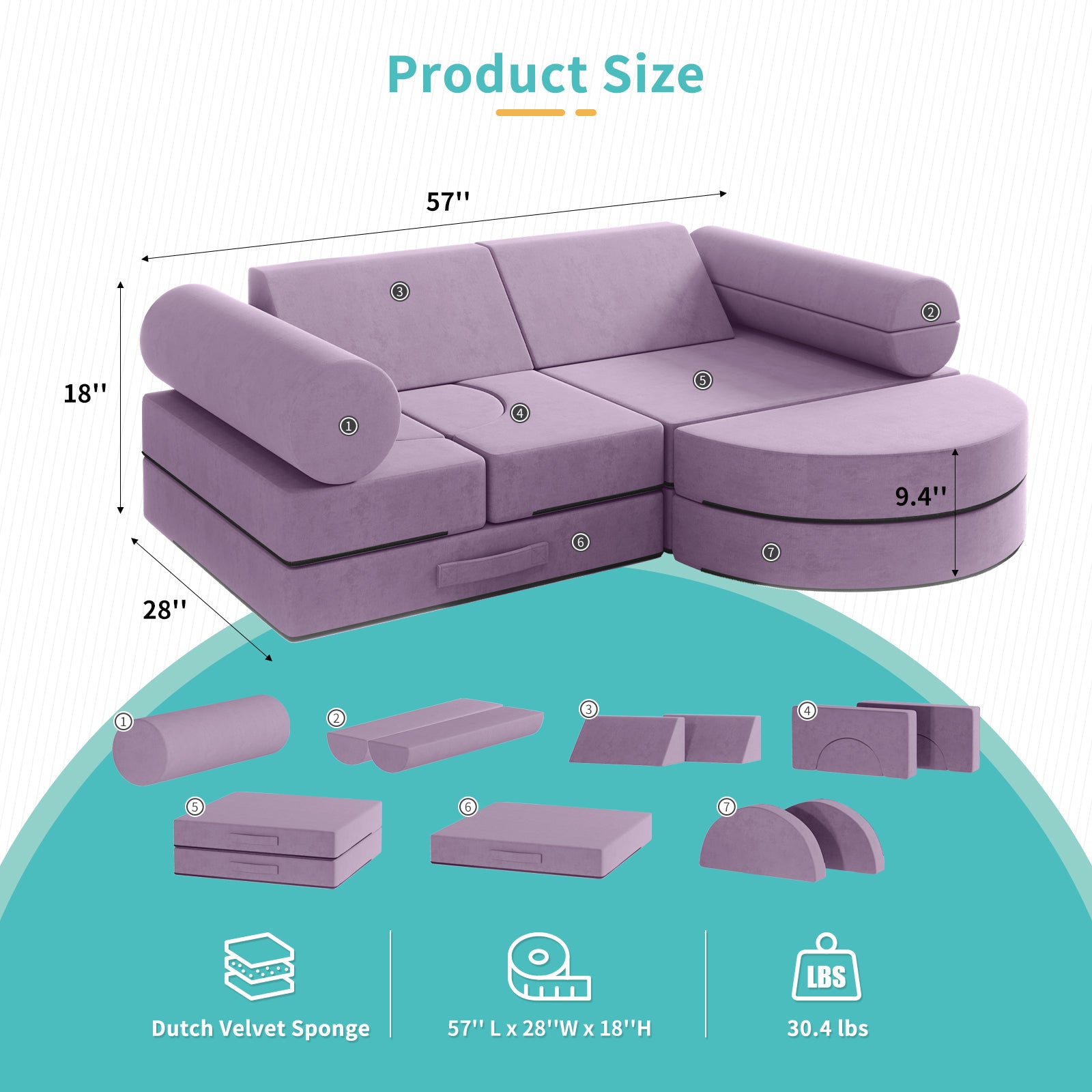 Kids Couch Large Size Multifunctional