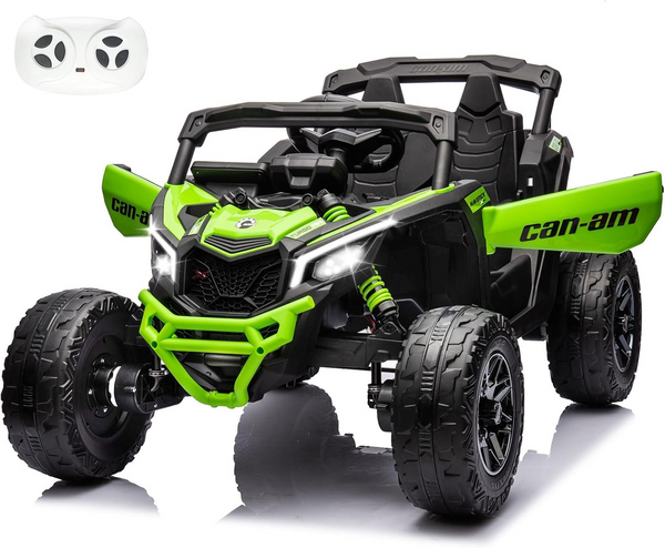 24V 7AH 2 Seater Ride on Toys for Big Kids, Kids' Electric Vehicles with Remote Control for Girls Boys, UTV Ride On Car for Kids, EVA Tires, 2 Spring Absorbers, Music, Licensed Can-Am