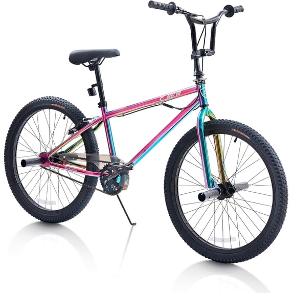 DEYGIA 20 Inch BMX Bike for Kids Ages 6-14, Boys Gift Idea with 4 Pegs, High-Carbon Steel Frame & 360° Rotating Handlebar, Jet Fuel Finish