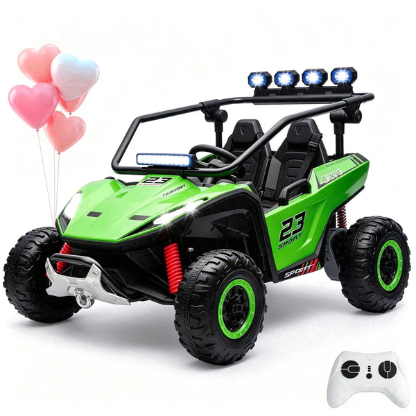 Akaber 2 Seater Ride On Car for Kids 3-8, 24V Ride on Toy with Remote Control, LED Lights