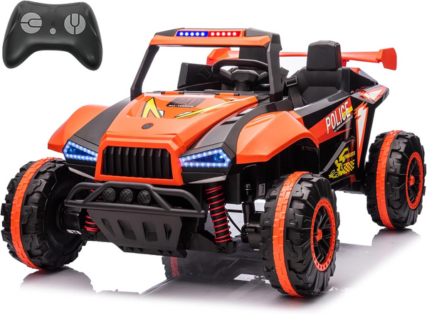 24V 5AH 2 Seater Ride On Car for Kids, 4WD Kids' Electric Vehicles with Remote Control for Girls Boys, UTV Ride On Car for Kids, Spring Absorber, Wireless Bluetooth