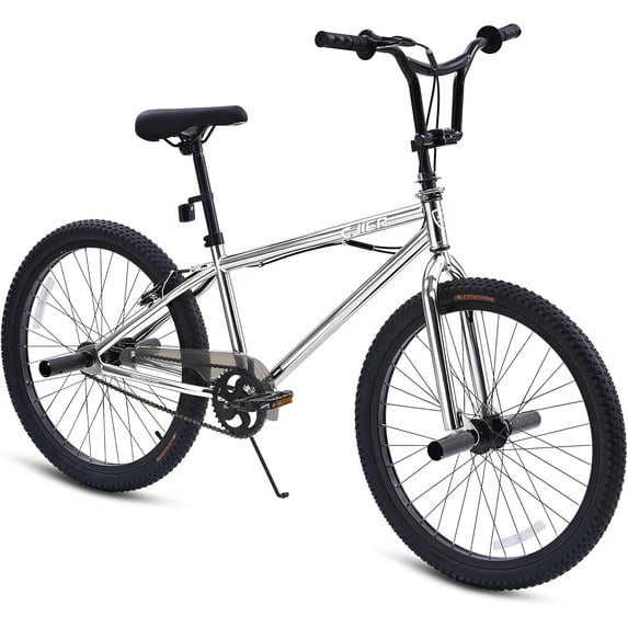 DEYGIA 24 Inch BMX Bike for Kids Ages 6-14, Boys Gift Idea with 4 Pegs, High-Carbon Steel Frame & 360° Rotating Handlebar, Jet Fuel Finish