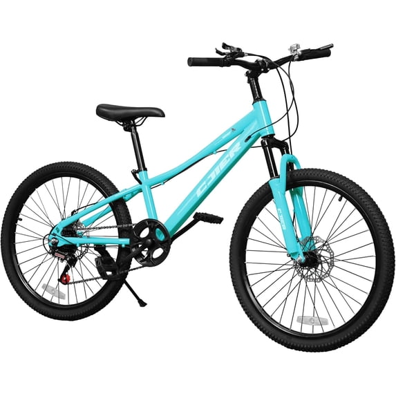 DEYGIA 20 Inch Kids Mountain Bike, Bikes for Boys, 7-Speed with Front Suspension, Dual Disc Brakes & Knobby Tires for Ages 6-14, Multi Color