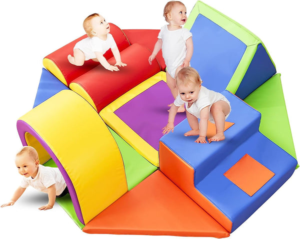 Foam Climbing Toys for Toddlers, 11pcs Toddlers Climbing Blocks, for Climb,Crawl and Slide, Soft Play Foam Climbing Blocks for Toddlers for Nursery, Living Room